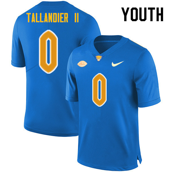 Youth #0 Judson Tallandier II Pitt Panthers College Football Jerseys Sale-Royal